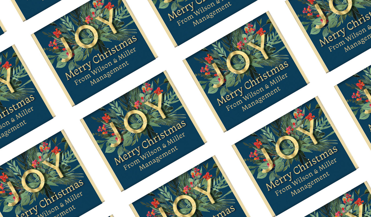 Joy Personalised Christmas Mini Chocolates