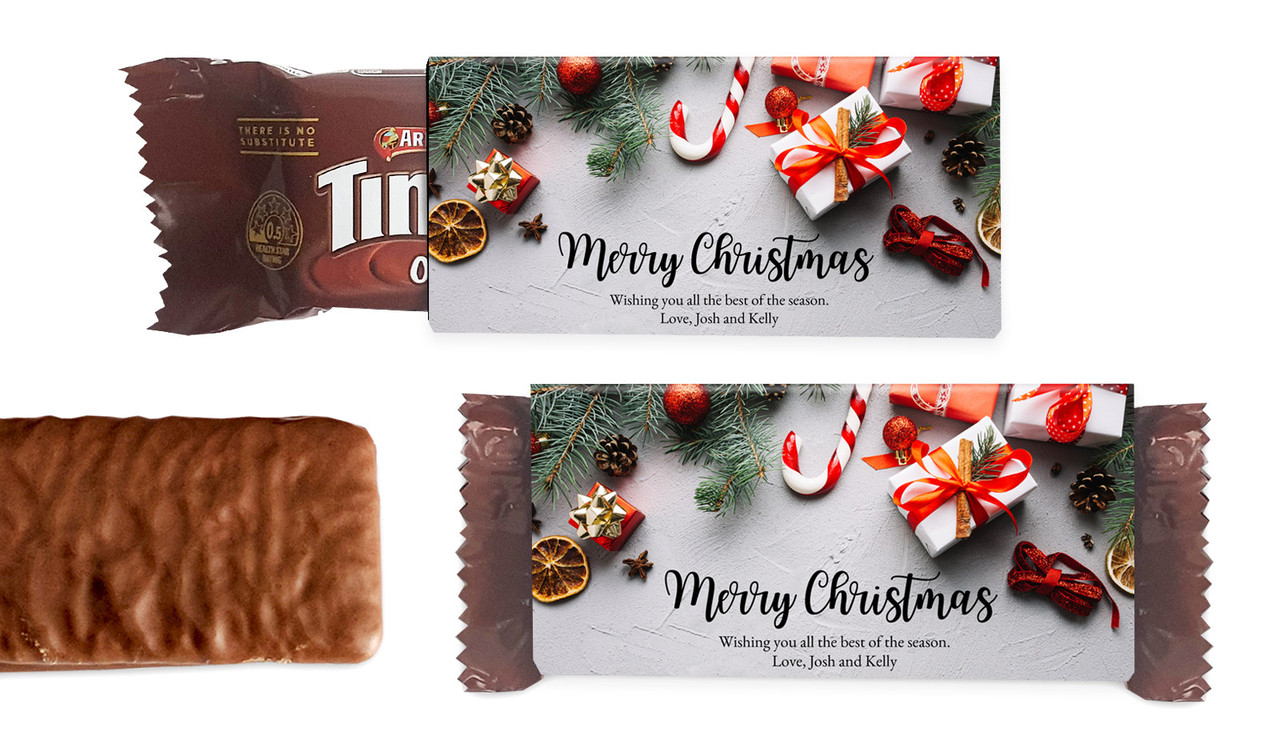 Christmas Background Individual TimTam TM (Box Of 150)