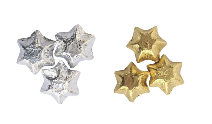 Choice of silver or gold foil stars