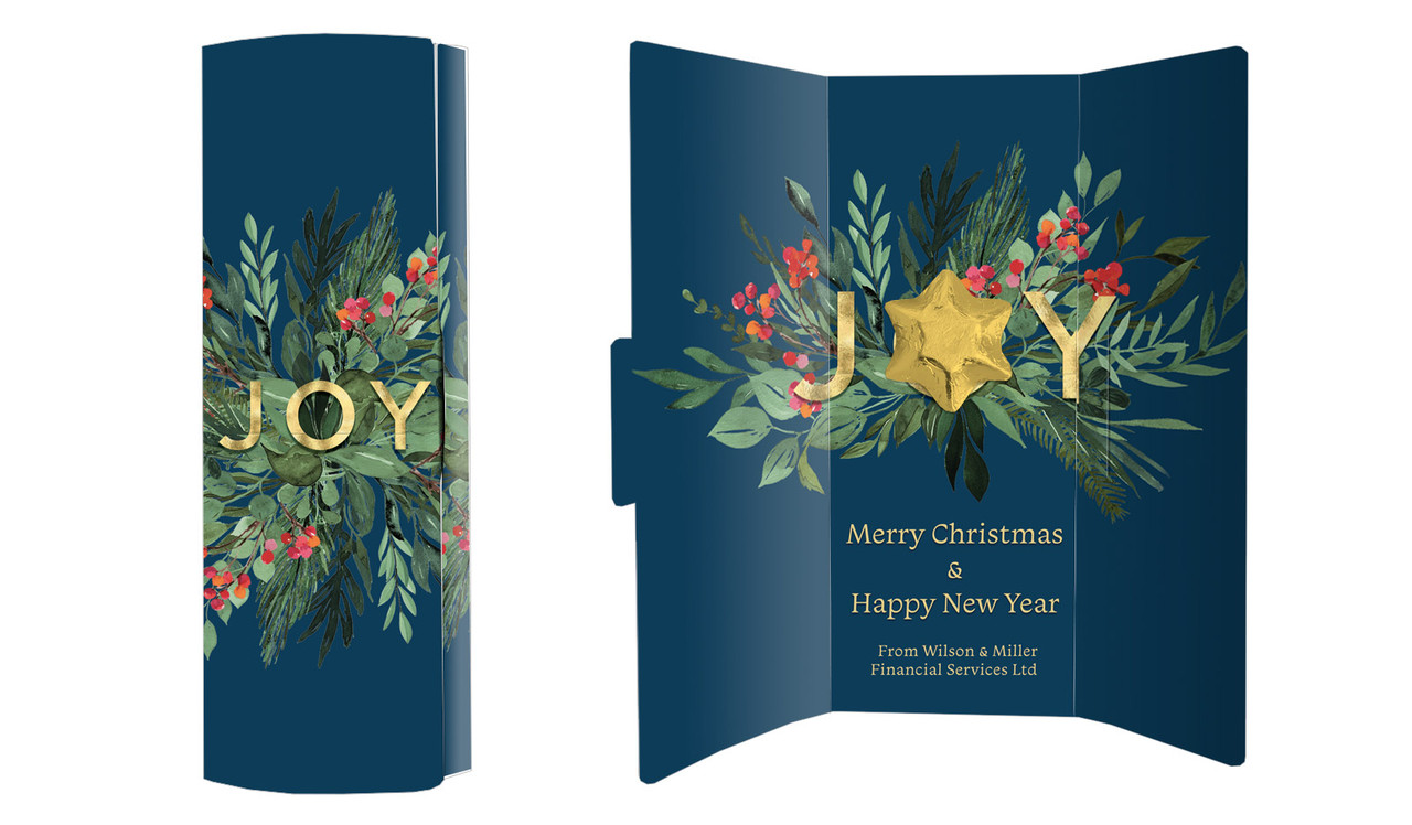 Joy Christmas Chocolate Greeting Card