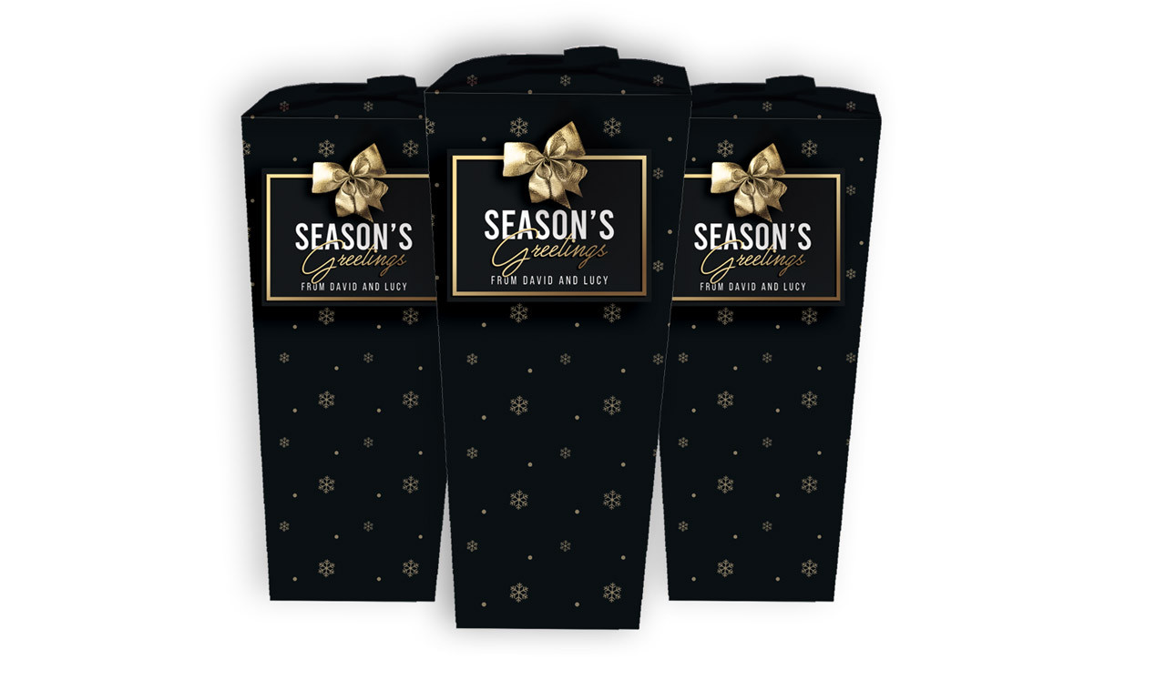 Glossy Gift Black Personalised Christmas Chocabox