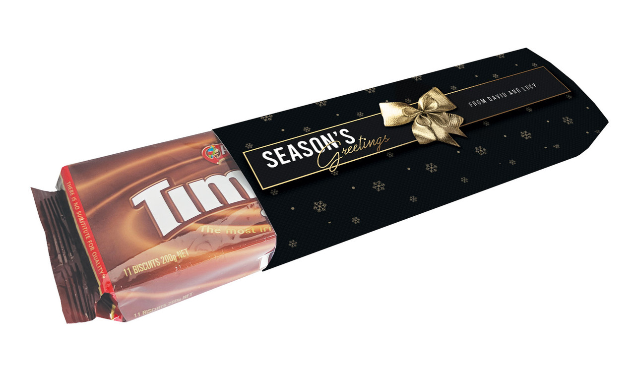 Glossy Gift Black Personalised Pack Of TimTams TM