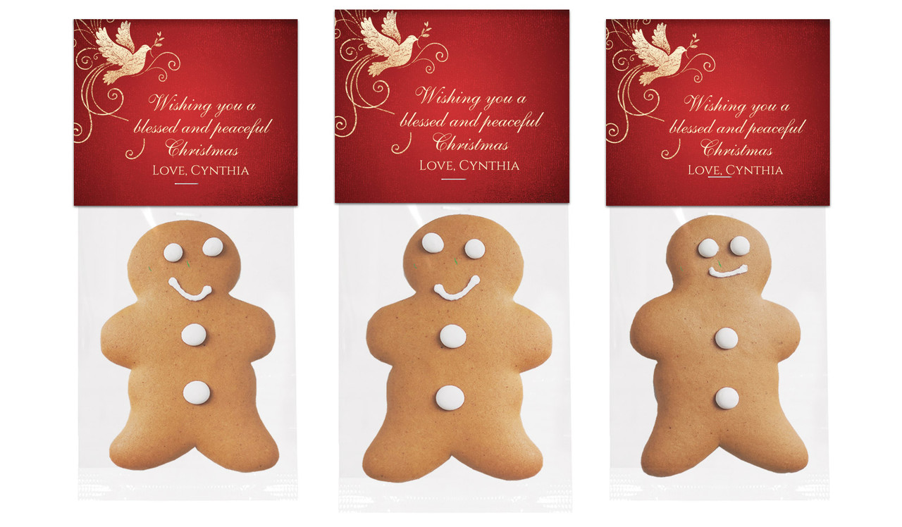 Dove In Gold Gingerbread Man With Topper