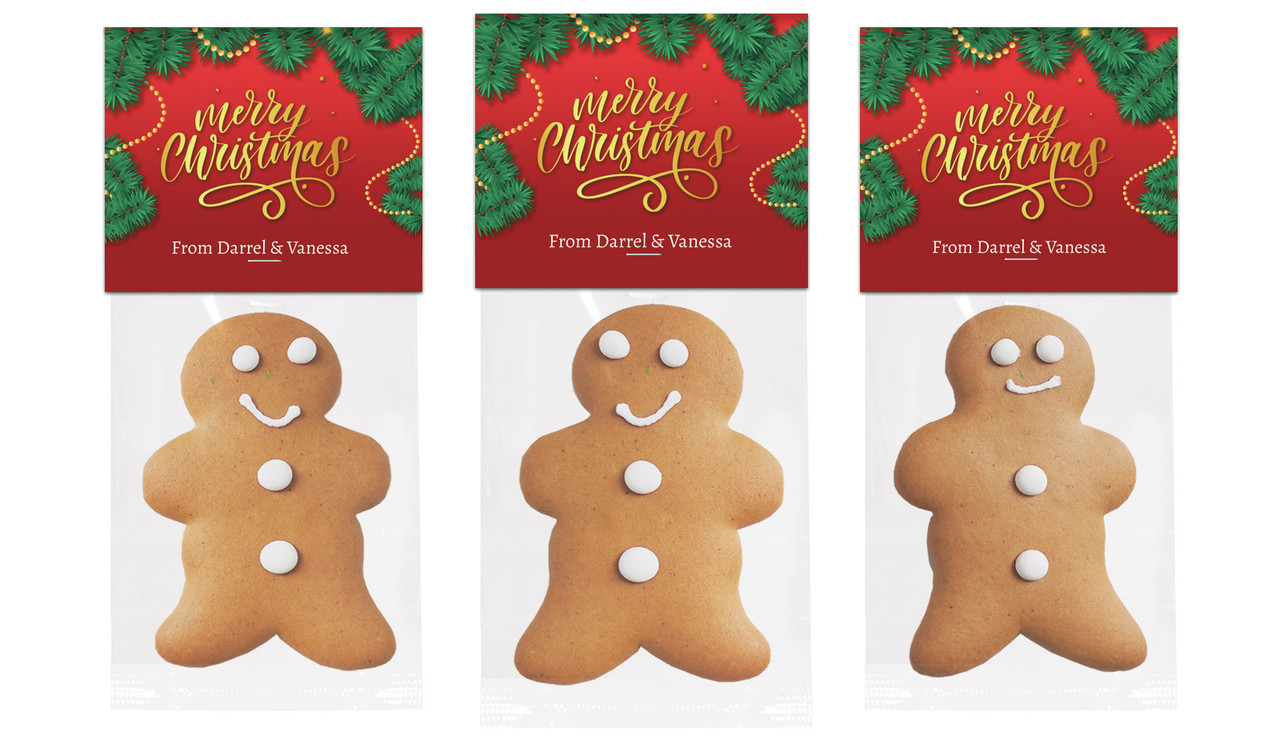Red Festive Gingerbread Man With Topper