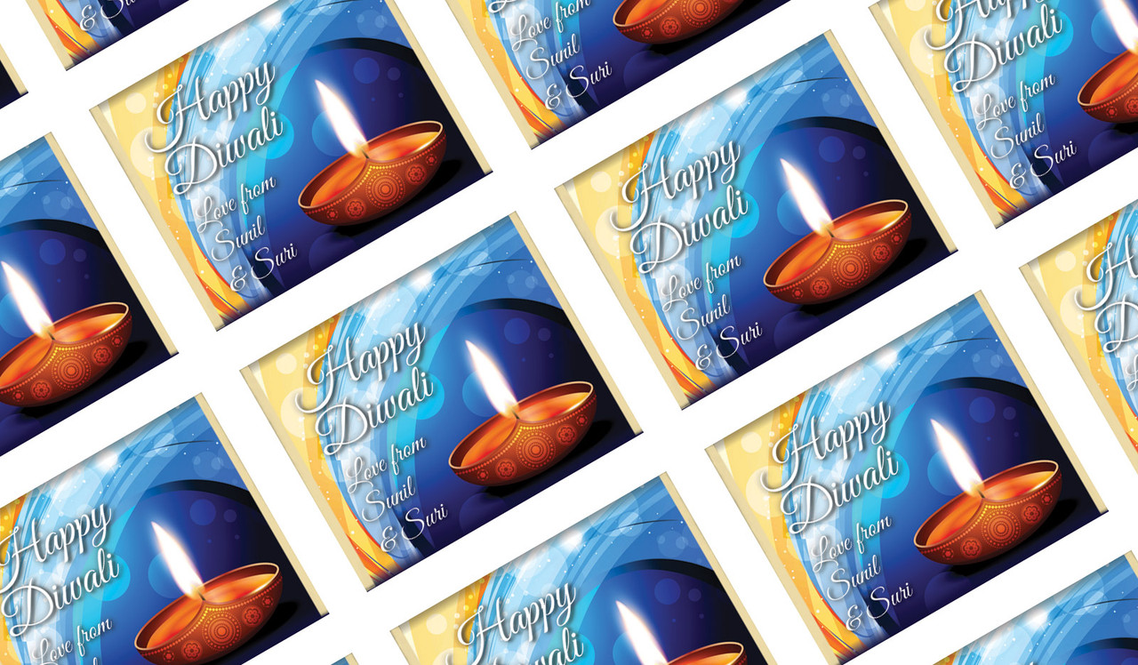 Vibrant Diwali Personalised Mini Chocolates