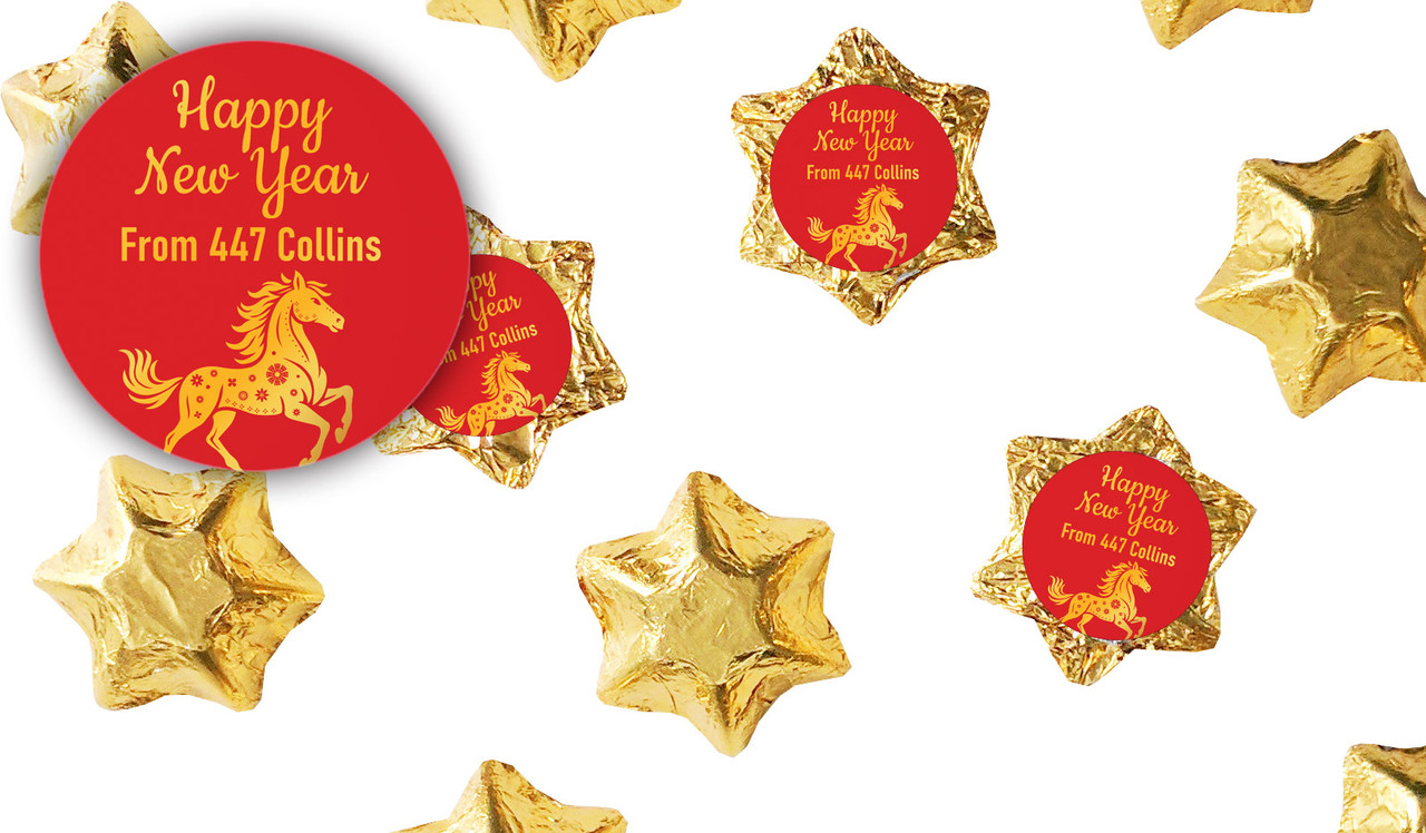 Happy Chinese New Year Chocolate Stars