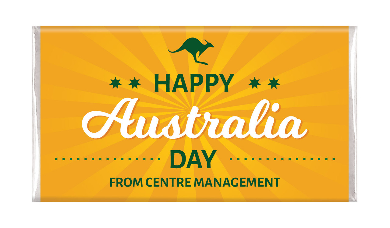 Green & Gold Australia Day Personalised Chocolates