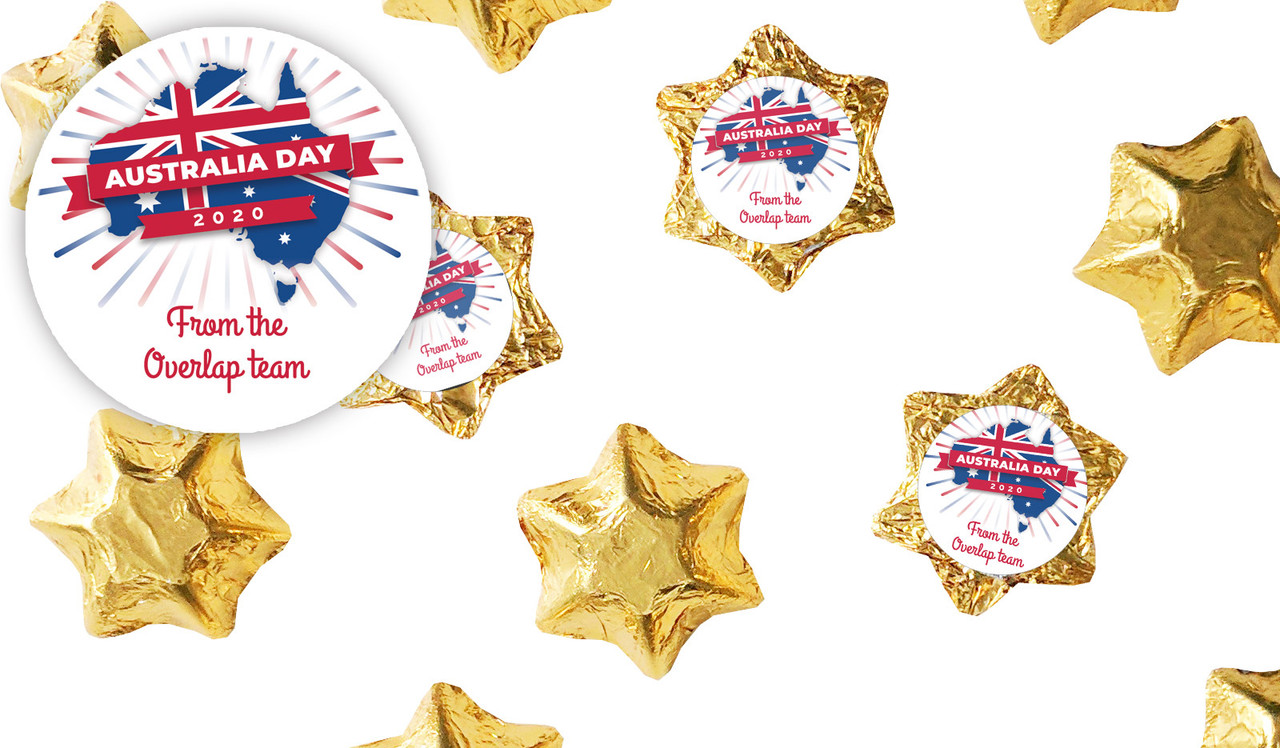 Australian Map Australia Day Chocolate Stars