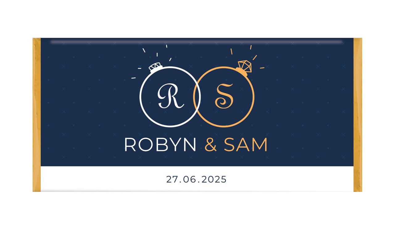 Diamond Ring Personalised Chocolate Bar