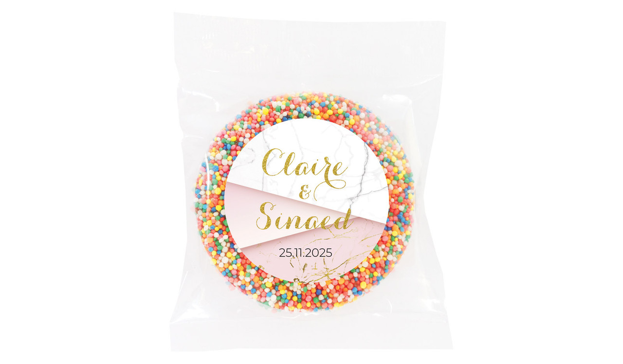 Pink And Marble Wedding Theme Personalised Giant Freckle