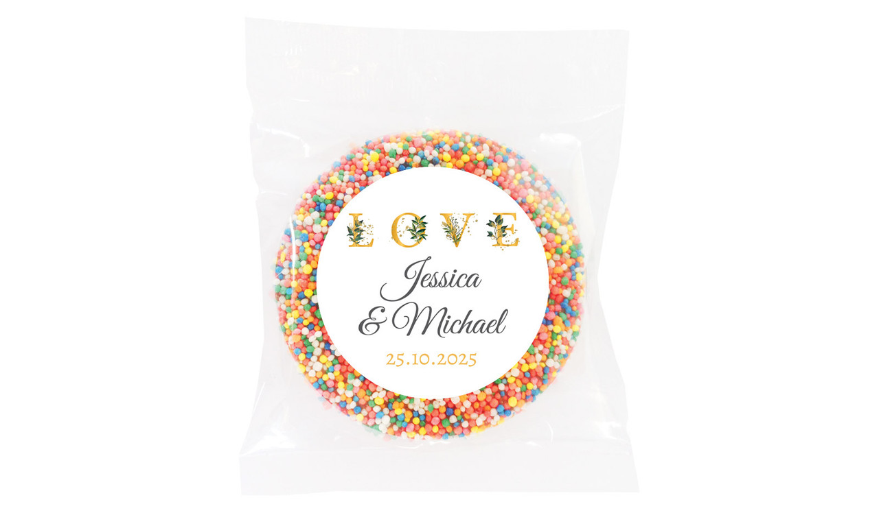 L-O-V-E Flowers Wedding Theme Personalised Giant Freckle
