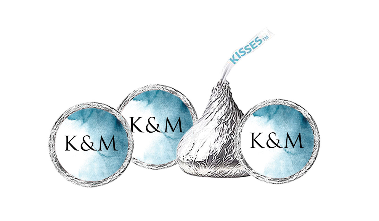 Blue Shade Personalised Hersheys Kisses