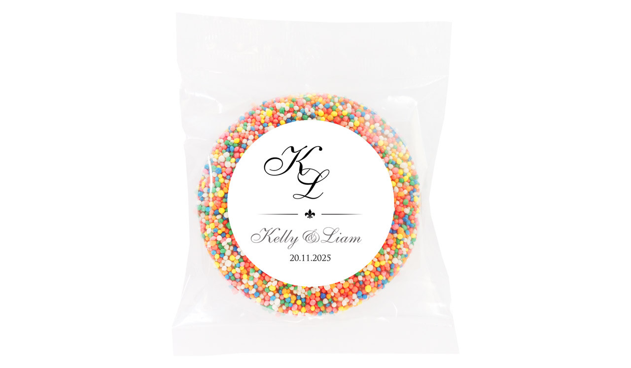 Initials Wedding Personalised Giant Chocolate Freckles