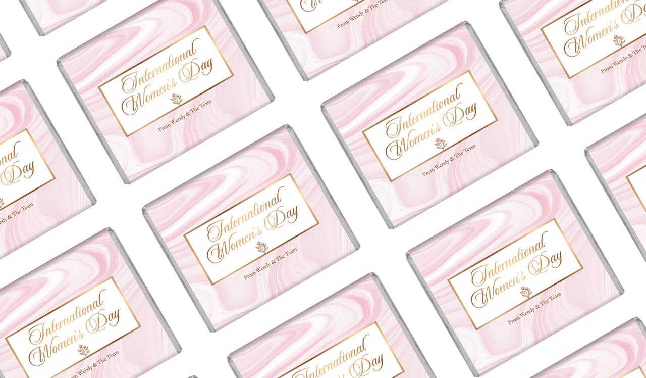 Pink Marble International Women's Day Mini Chocolates