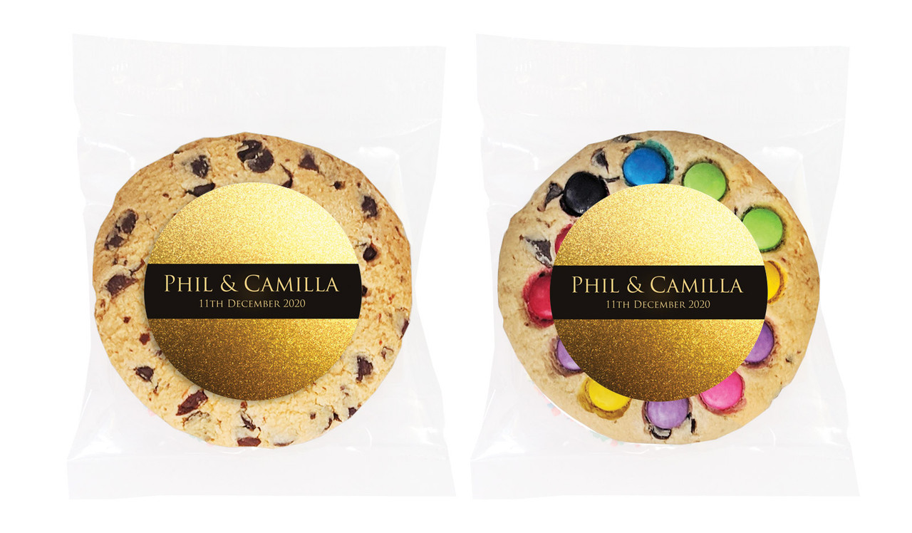 Solid Gold Personalised Wedding Cookie