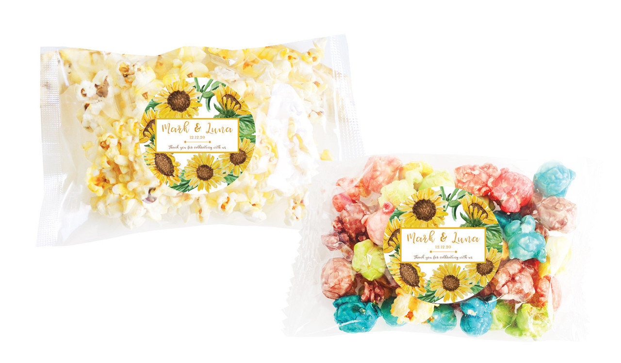 Sunflower Personalised Popcorn Bag