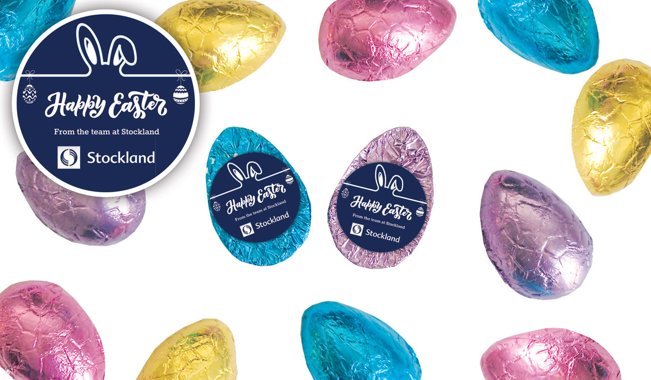 Corporate Personalised Chocolate Half Easter Eggs