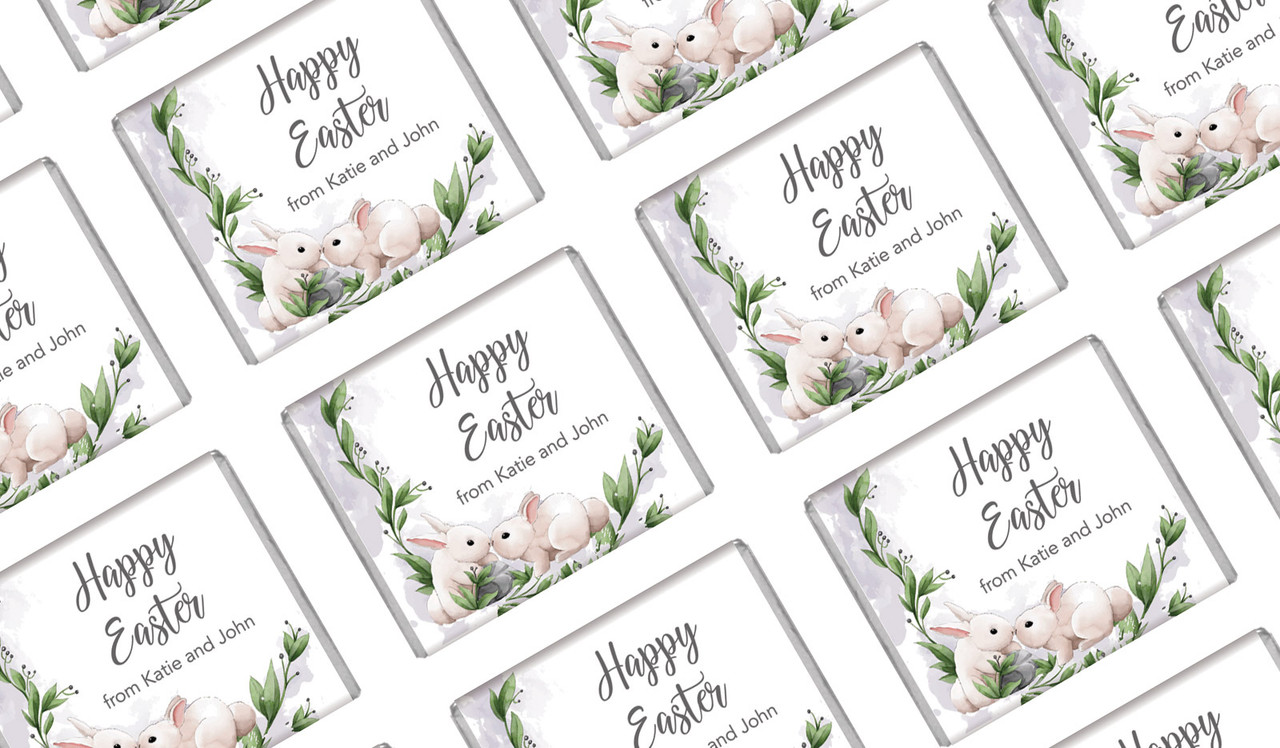 Bunny Kiss Personalised Easter Mini Chocolates