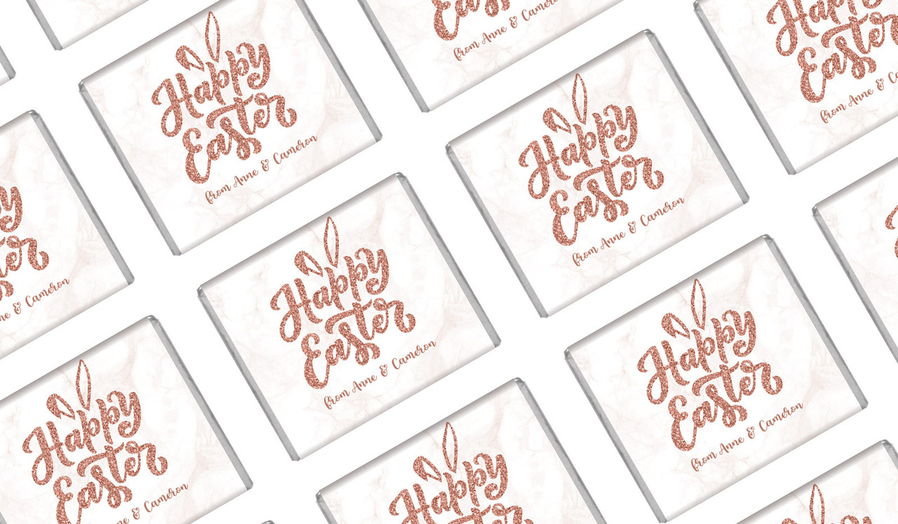 Rose Gold Personalised Easter Mini Chocolates
