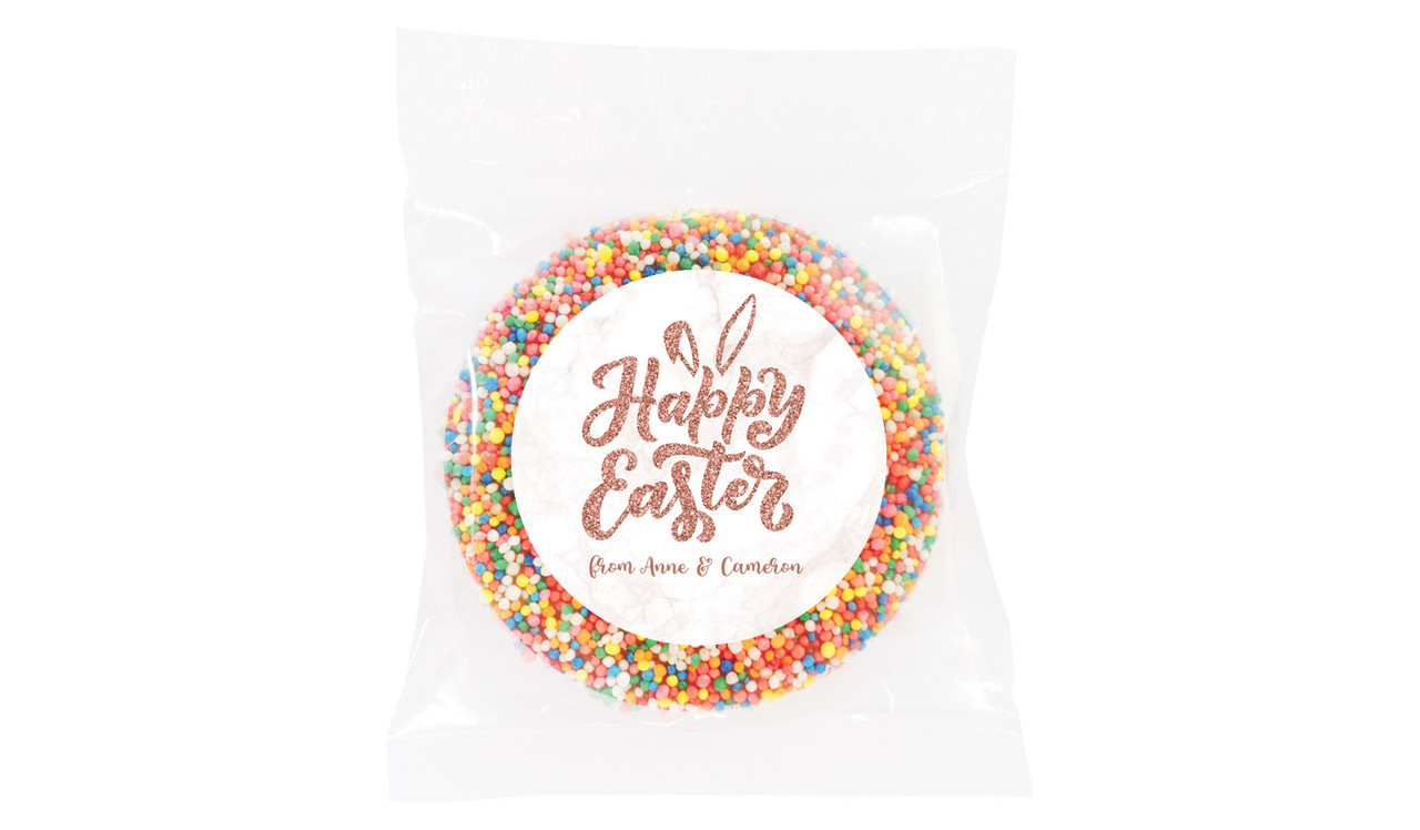 Rose Gold Personalised Easter Giant Chocolate Freckles