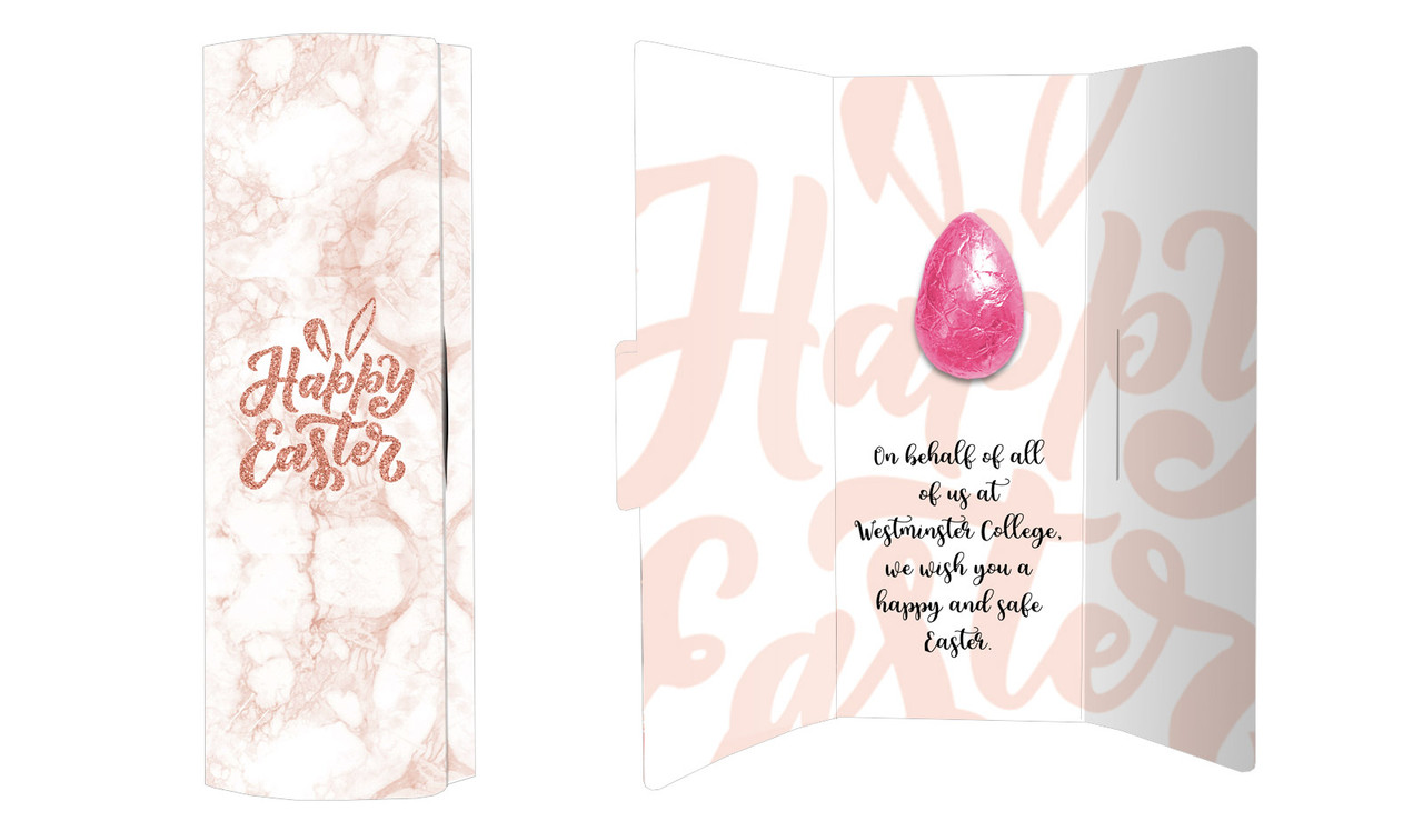 Rose Gold Easter Chocolate Greeting Card