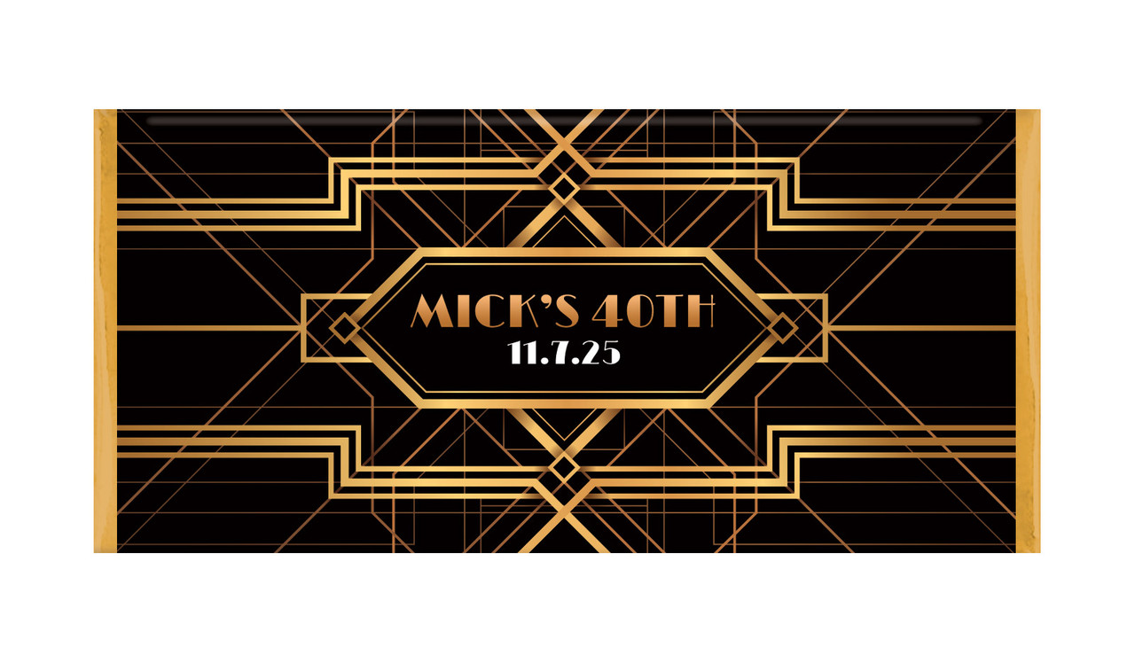 Gatsby Gold Personalised Chocolate Bars - Australia's #1 Kids Party Supplies