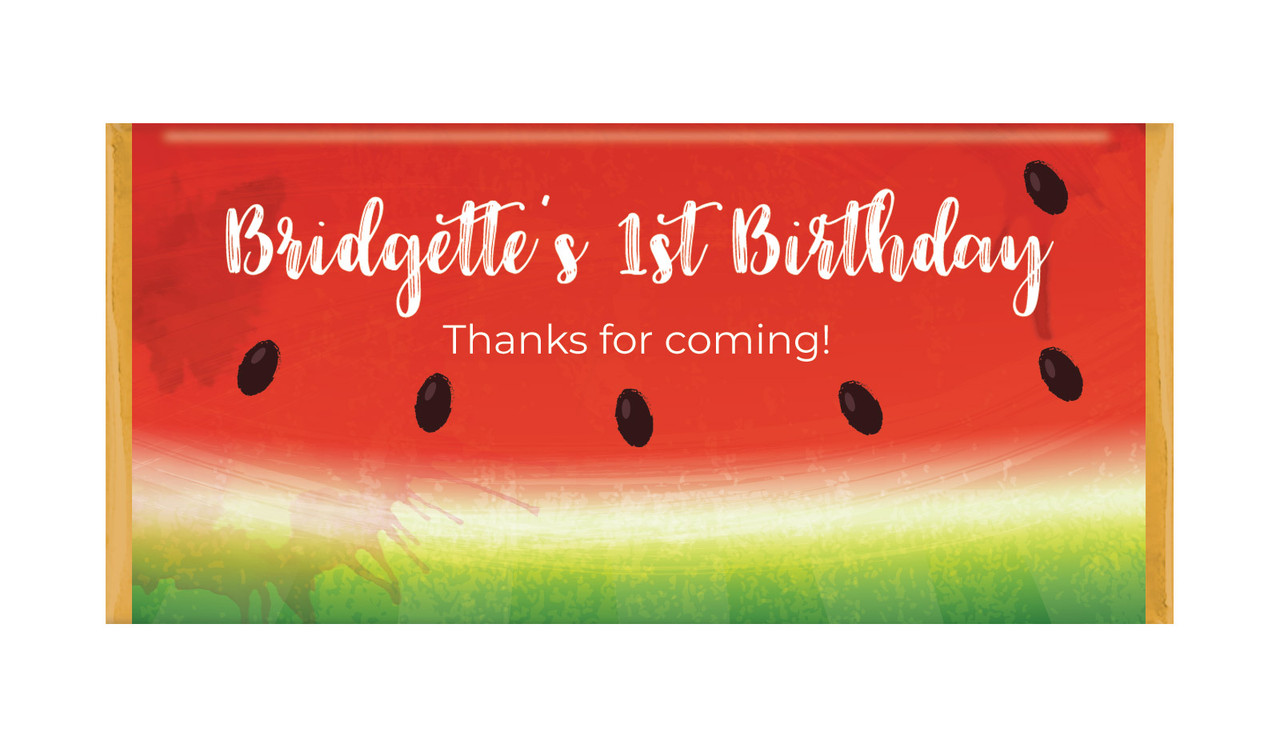 Watermelon Party Personalised Chocolate Bars - Australia's #1 Kids Party Supplies