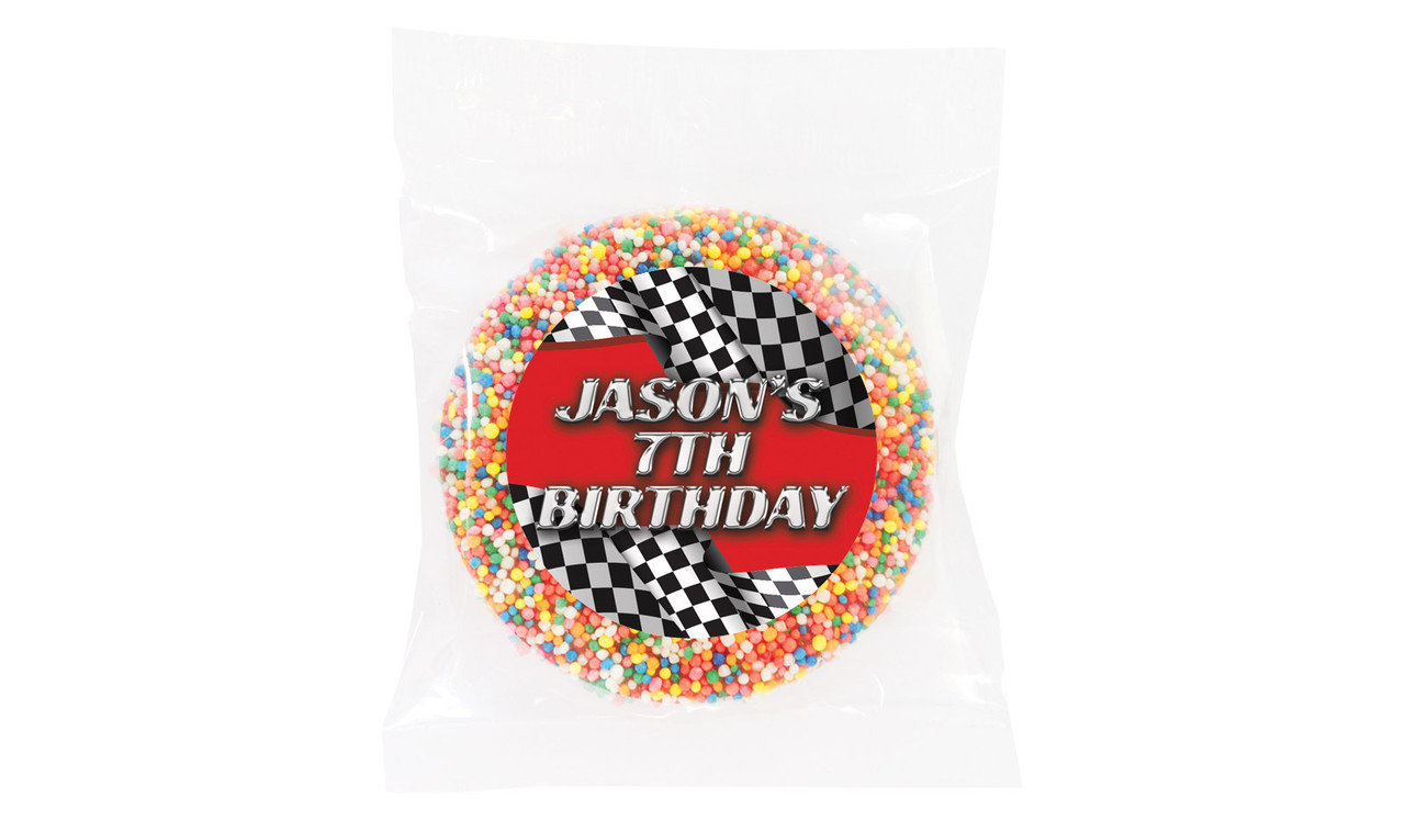 Racing Car Personalised Giant Freckles - Australia's #1 Kids Party Supplies