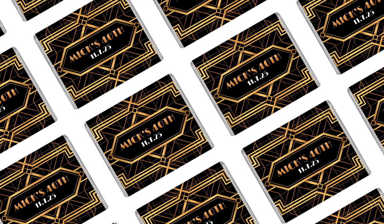 Gatsby Gold Personalised Mini Chocolates - Australia's #1 Kids Party Supplies