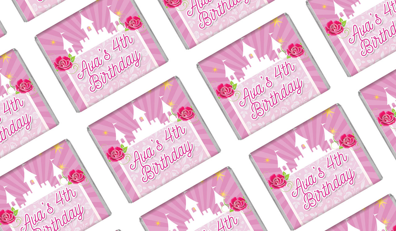 Princess Castle Birthday Personalised Mini Chocolates