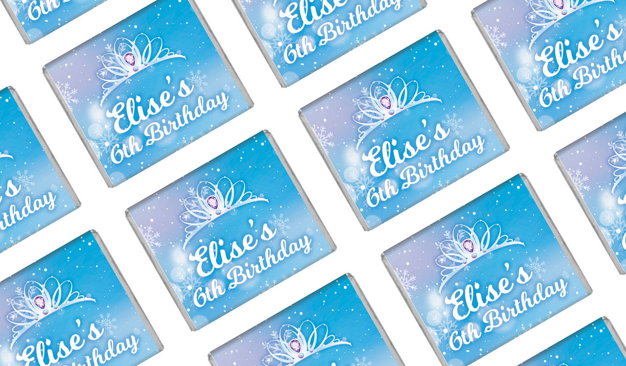 Ice Princess Birthday Personalised Mini Chocolates