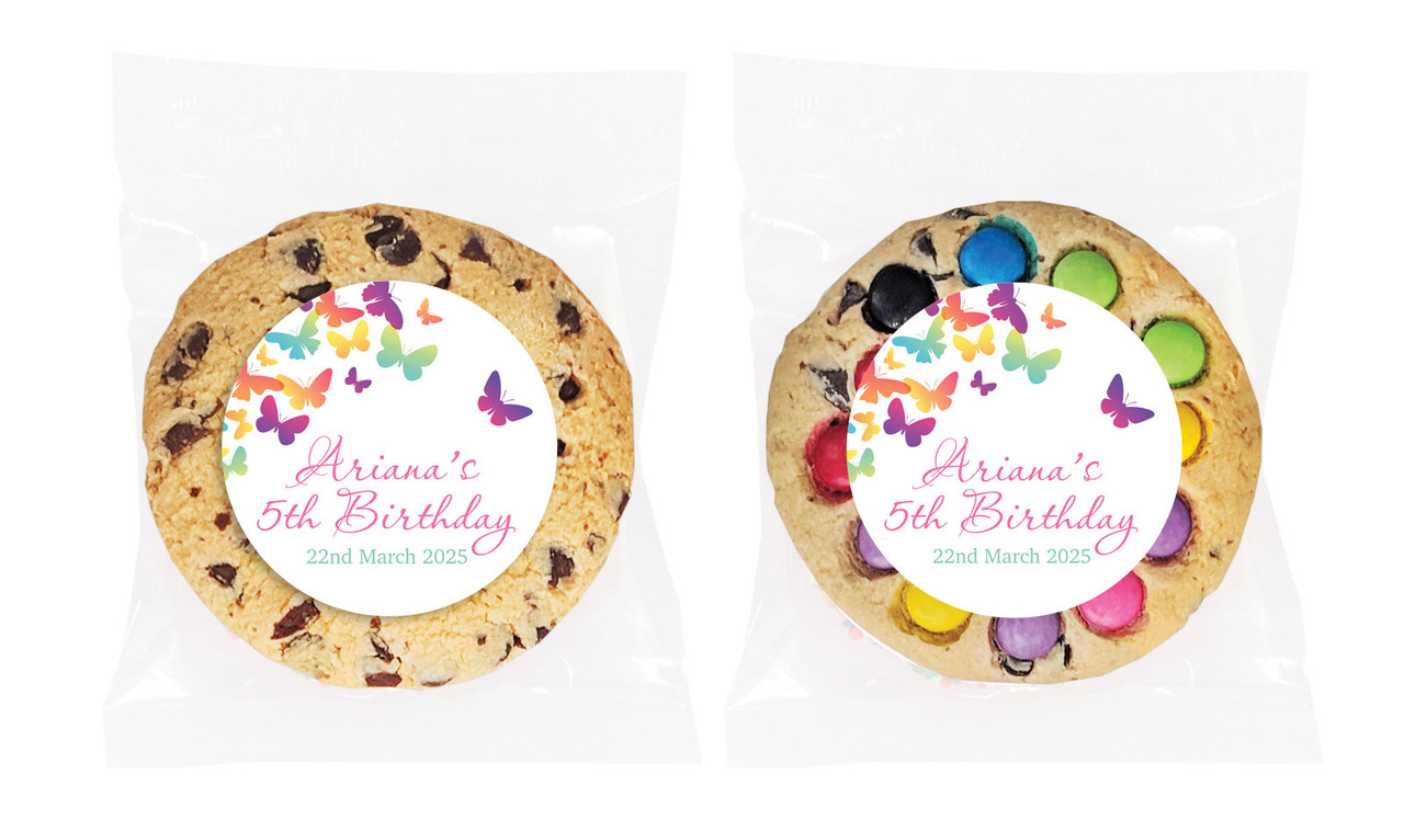 Butterflies Personalised Birthday Cookie - Australia's #1 Kids Party Supplies