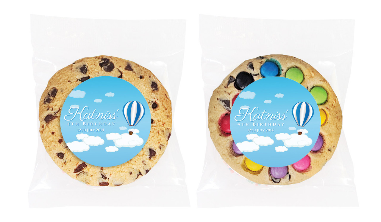 Hot Air Balloon Personalised Birthday Cookie - Australia's #1 Kids Party Supplies