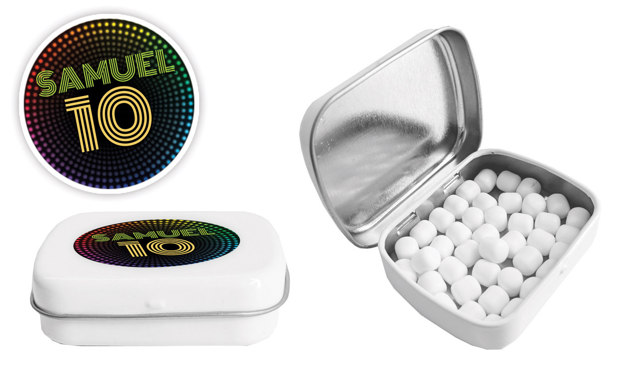 Disco Lights Birthday Personalised Mint Tin Favour