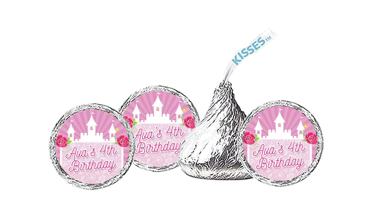 Princess Castle Birthday Personalised Hershey's Kisses