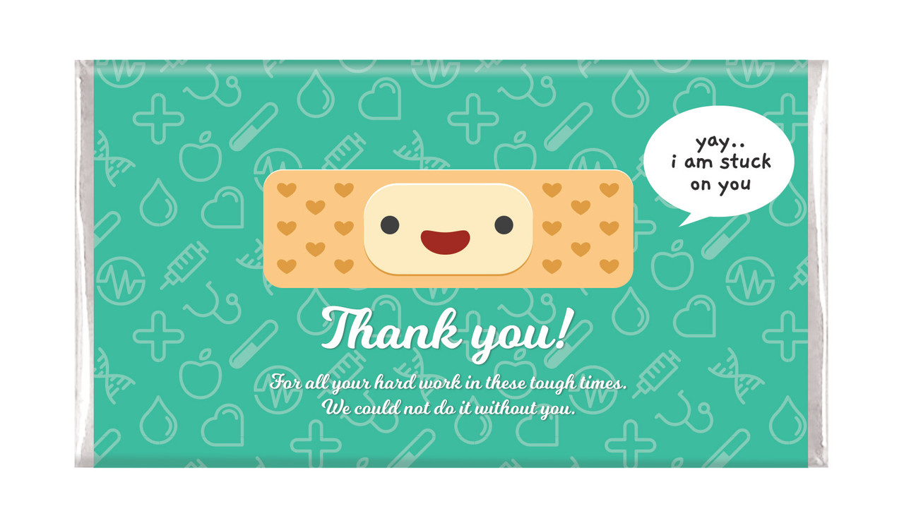 Happy Band Aid Nurses Day Personalised Chocolate Bars