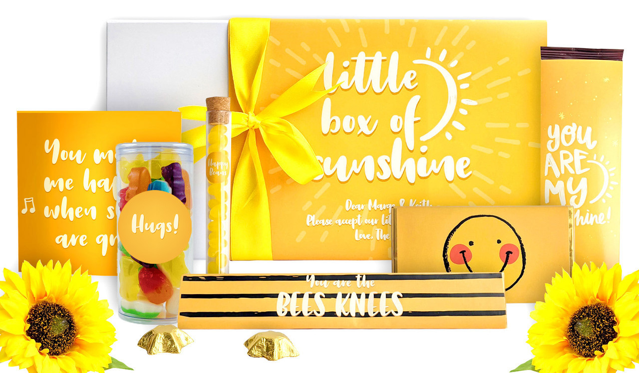 Little Box Of Sunshine Personalised Care Pack (With Lights)