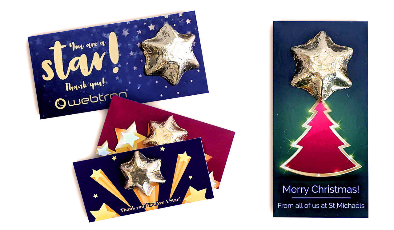 Personalised Chocolate Star Card