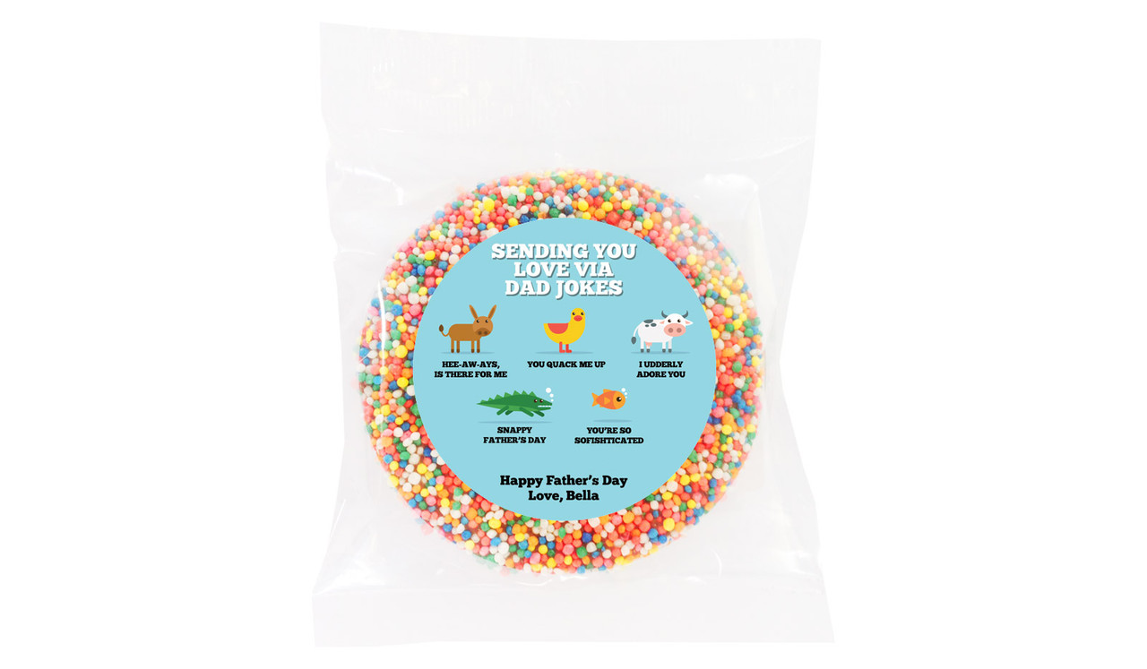 Dad Jokes Fathers Day Custom Giant Chocolate Freckle