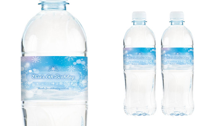 Ice Princess Water Bottle Stickers (Set of 5)