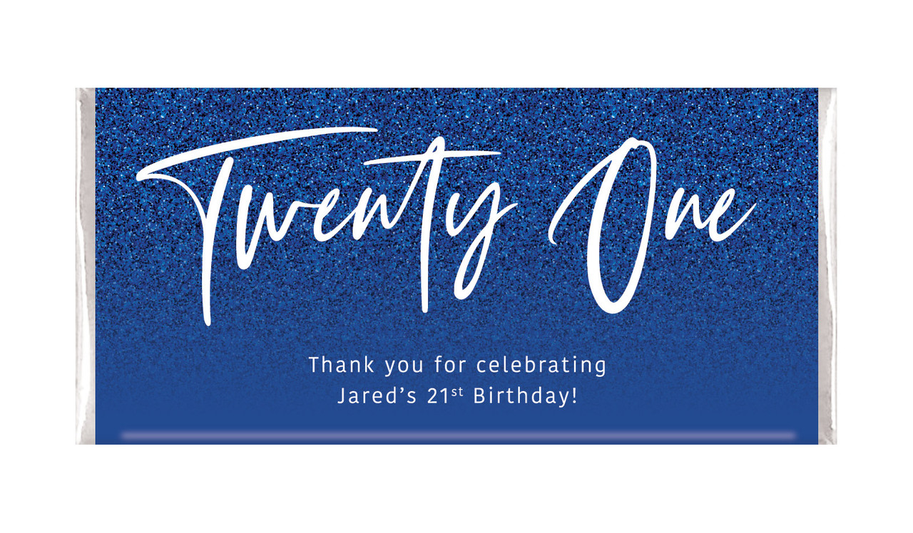 21st Birthday Personalised Chocolate Bar Favours