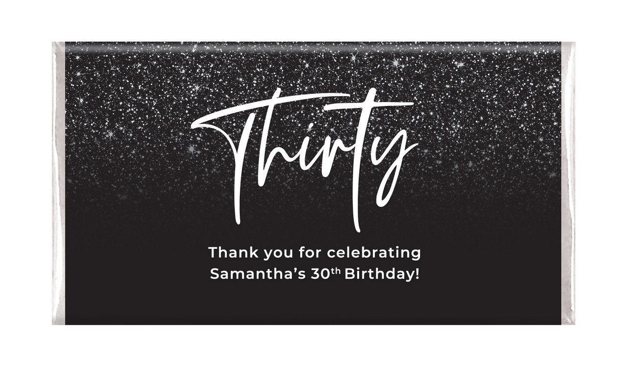 30th Birthday Personalised Chocolate Bar Favours