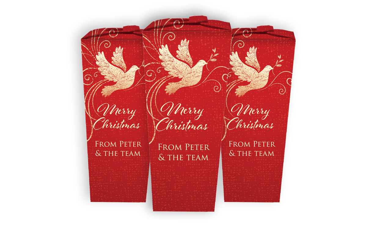 Dove In Gold Christmas Chocabox
