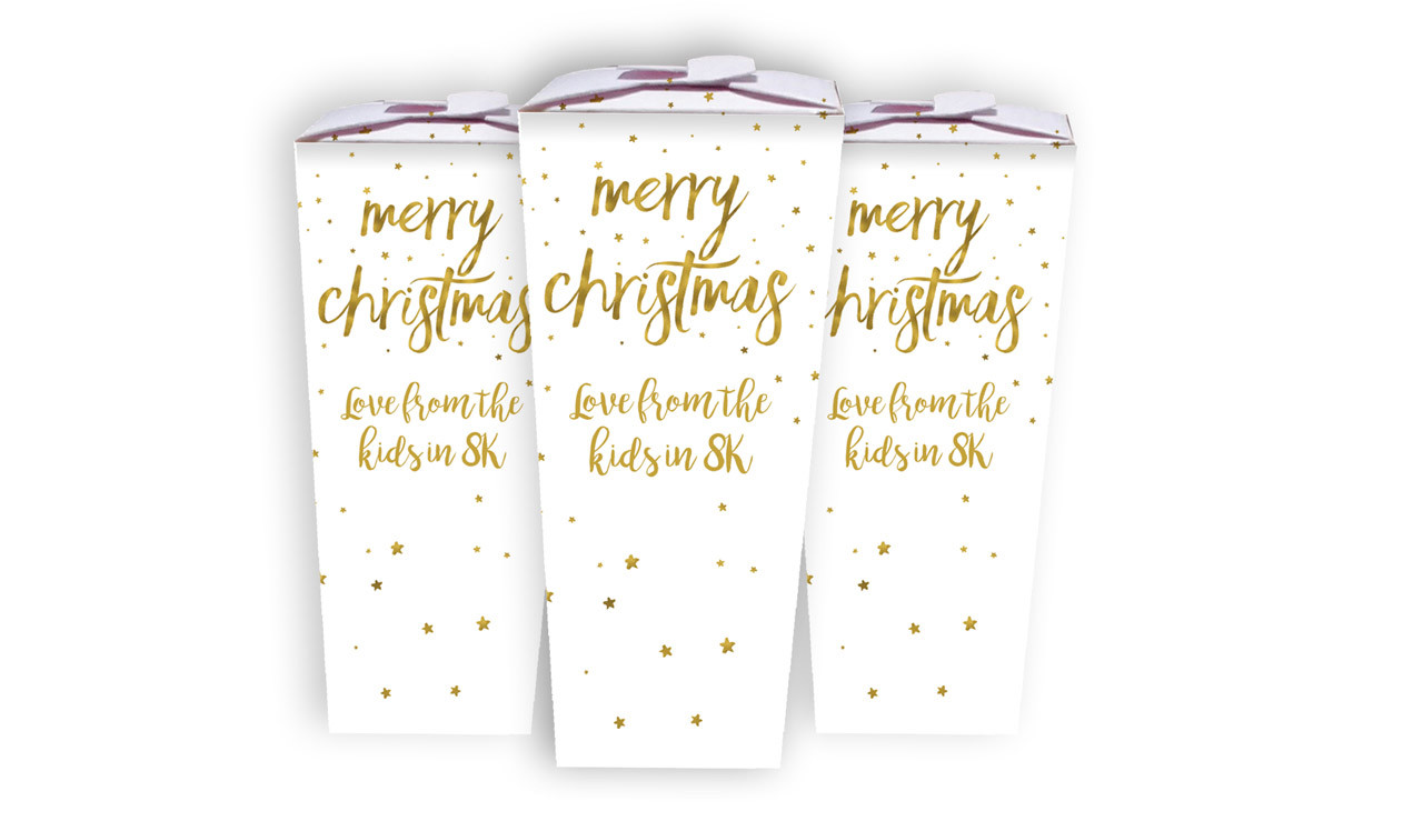 Gold Confetti Stars Personalised Chocabox