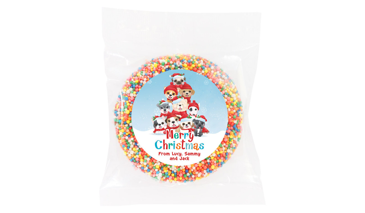 Christmas Puppies Custom Giant Chocolate Freckle