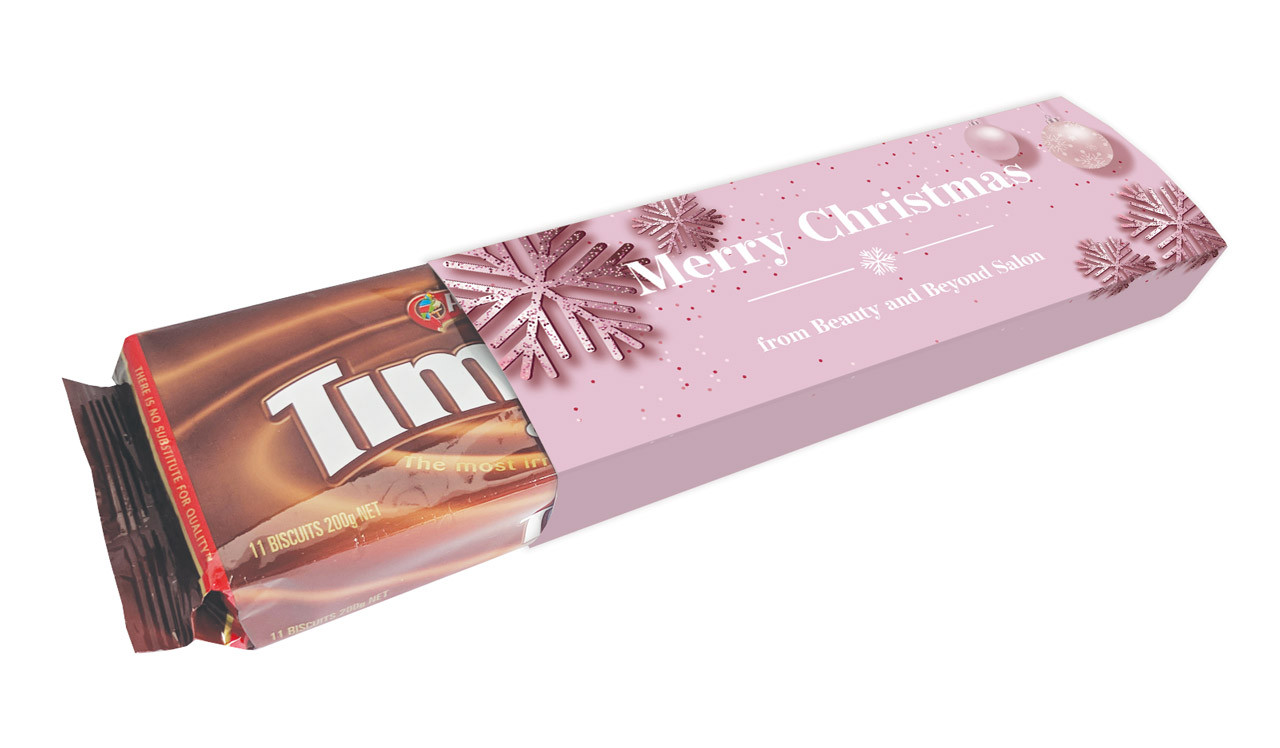 Pink Theme Christmas Customised Packet Of TimTams TM