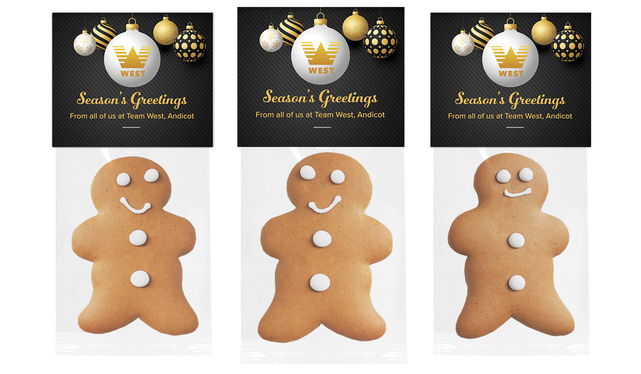 Luxury Black Christmas Gingerbread Man With Topper