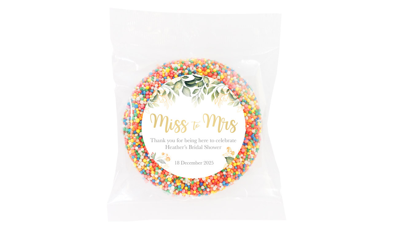 Golden Branches Personalised Bridal Shower Chocolate Freckle