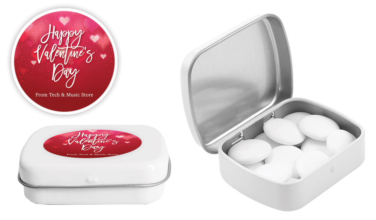 Heart Bokeh Personalised Valentine's Day Mint Tin