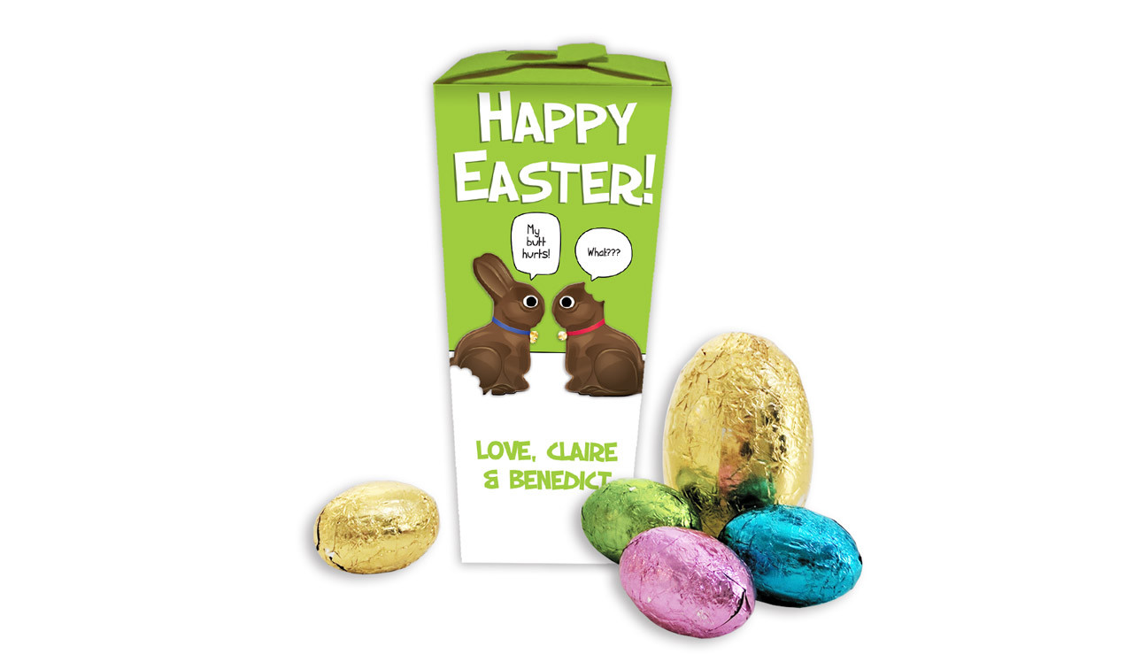 Chocolate Bunnies Personalised Easter Egg Chocabox